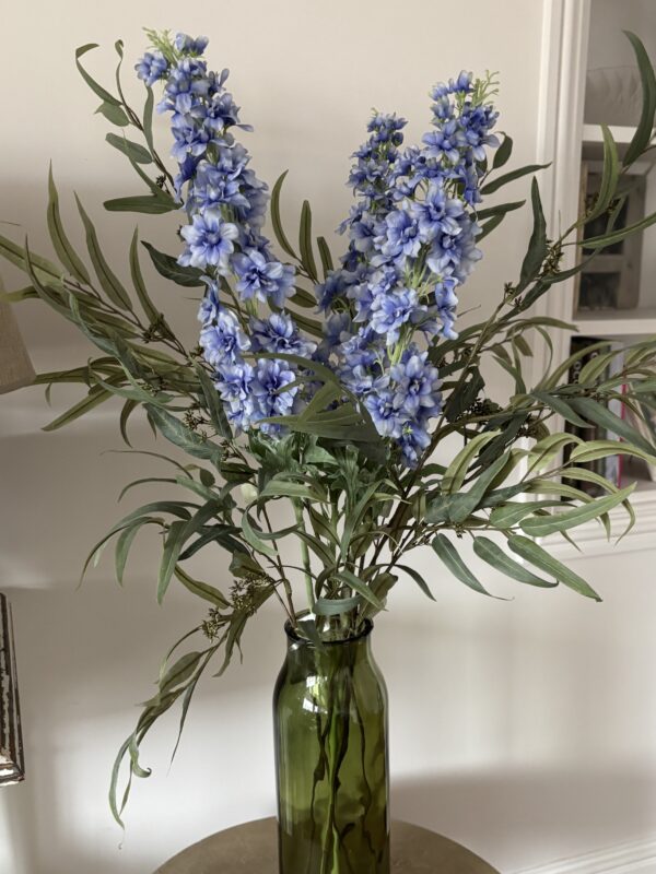 Faux Blue Delphinium Stem