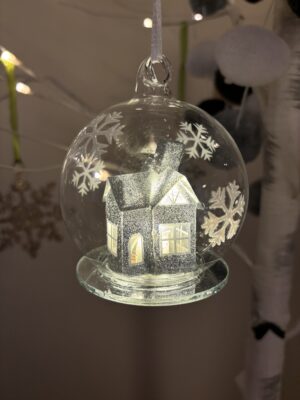 Christmas globe led house