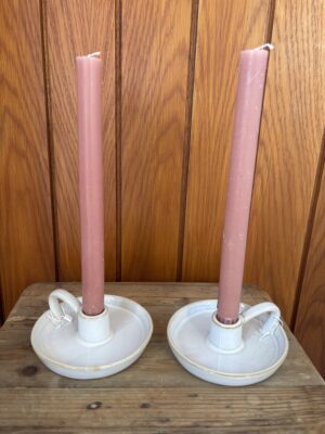 pair of evening candleholders