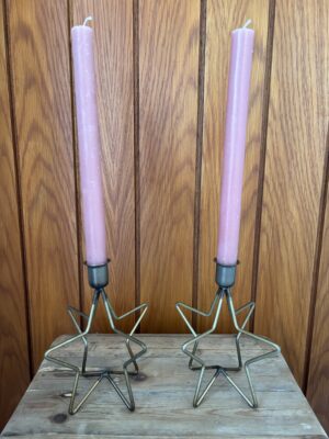 star candleholder pair